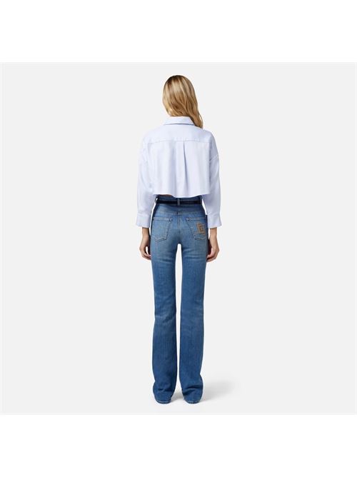 Jeans a zampetta con ricamo ELISABETTA FRANCHI | PJ55I42E2192192